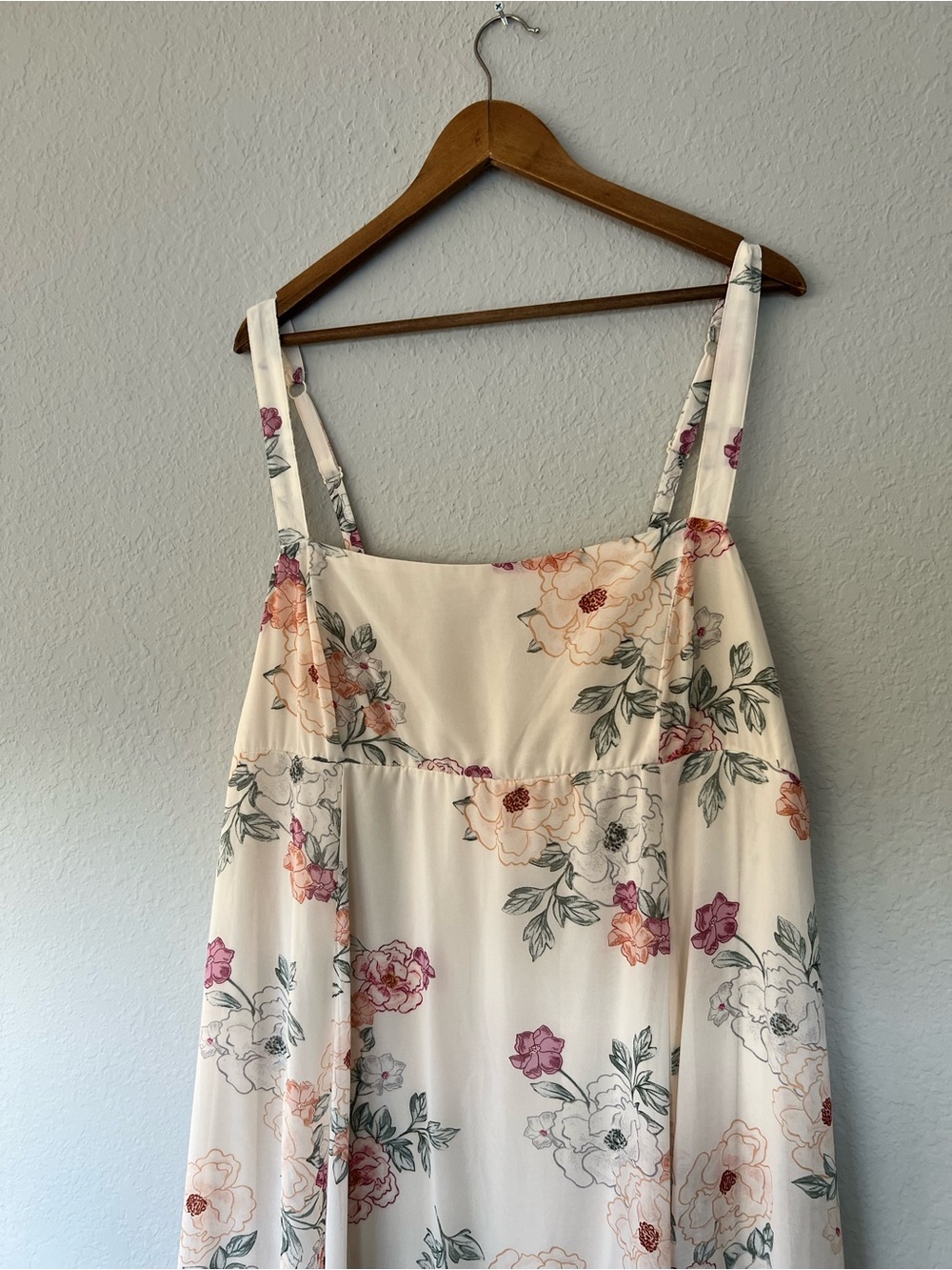 Torrid Floral Romantic Midi Chiffon Empire Waist Dress 3 3X 22/24 - Picture 7 of 7
